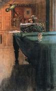 Carl Larsson brita at the piano oil painting reproduction